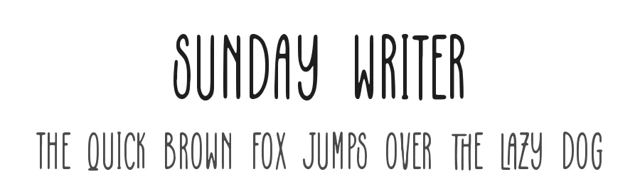Sunday Writer by qwrtype — Display Font