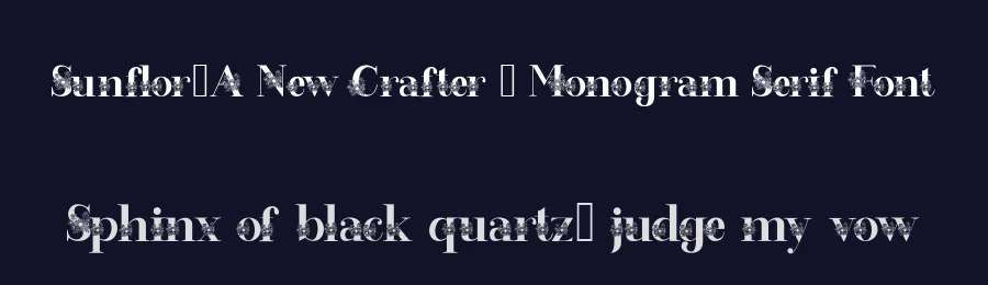 Sunflor-A New Crafter & Monogram Serif Font by yontype — Display Font — thumbnail 2