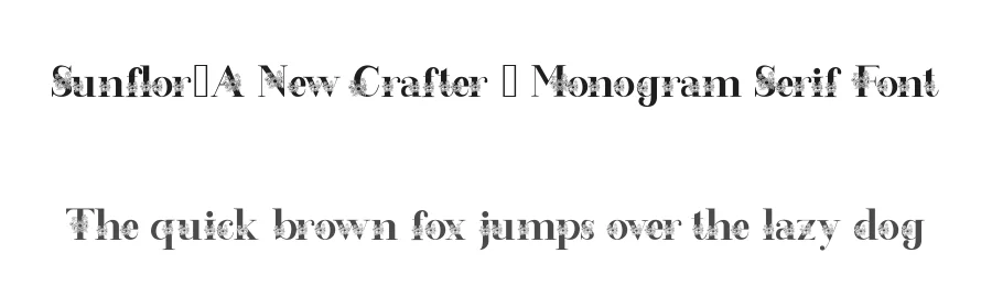 Sunflor-A New Crafter & Monogram Serif Font by yontype — Display Font