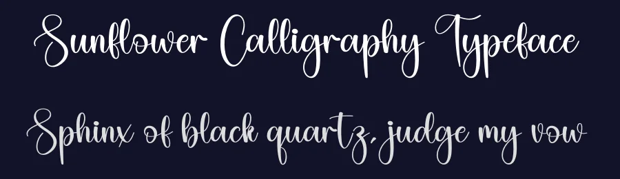 Sunflower Calligraphy Typeface by creativeletter — Script Handwritten Font — thumbnail 2