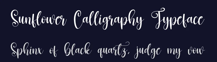 Sunflower Calligraphy Typeface by creativeletter — Script Handwritten Font — thumbnail 2