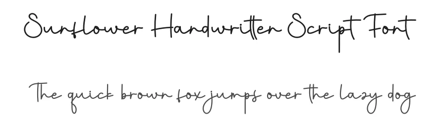 Sunflower Handwritten Script Font by creativeletter — Script Handwritten Font