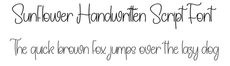 Sunflower Handwritten Script Font by andikastudio — Script Handwritten Font