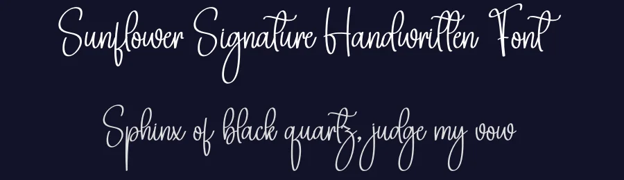 Sunflower Signature Handwritten Font by creativeletter — Script Handwritten Font — thumbnail 2