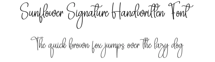 Sunflower Signature Handwritten Font by creativeletter — Script Handwritten Font