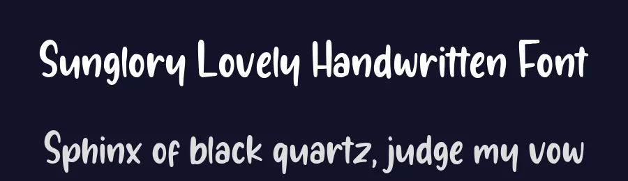 Sunglory Lovely Handwritten Font by balpirick — Script Handwritten Font — thumbnail 2
