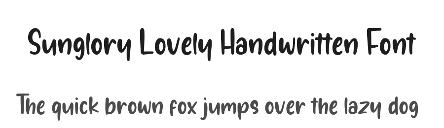 Sunglory Lovely Handwritten Font by balpirick — Script Handwritten Font