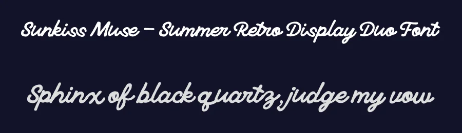 Sunkiss Muse – Summer Retro Display Duo Font by Creacy Studio — Display Font — thumbnail 2
