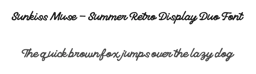 Sunkiss Muse – Summer Retro Display Duo Font by Creacy Studio — Display Font