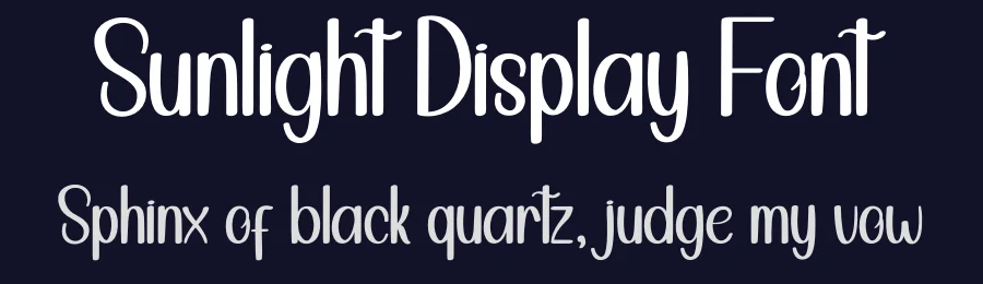 Sunlight Display Font by creativeletter — Display Font — thumbnail 2