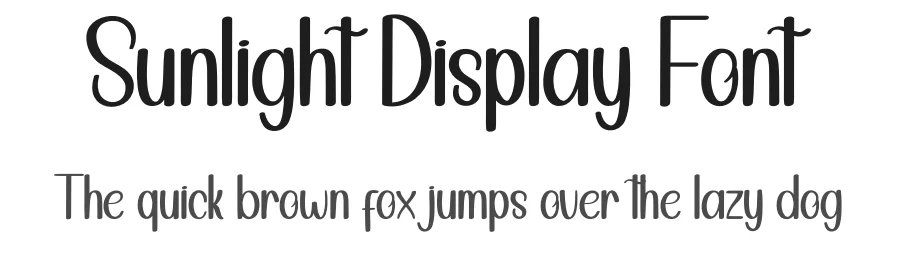 Sunlight Display Font by creativeletter — Display Font