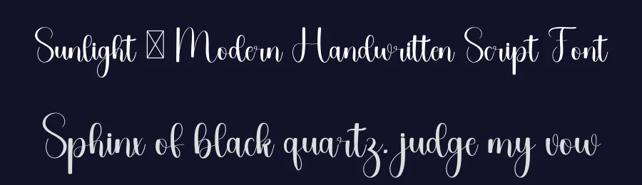 Sunlight – Modern Handwritten Script Font by freshtypeink — Script Handwritten Font — thumbnail 2