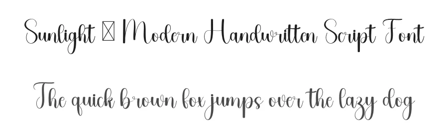 Sunlight – Modern Handwritten Script Font by freshtypeink — Script Handwritten Font