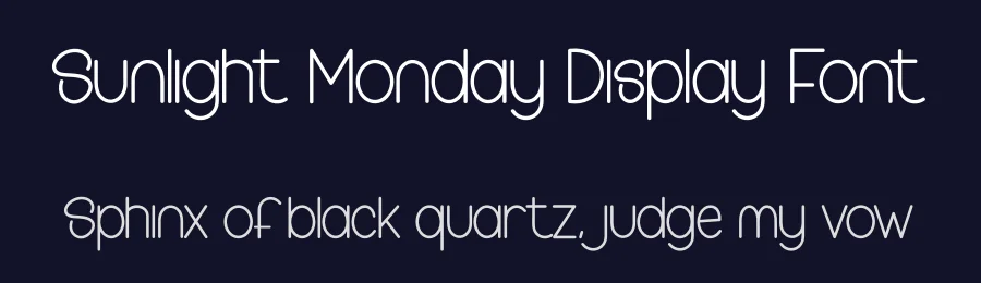 Sunlight Monday Display Font by creativeletter — Display Font — thumbnail 2
