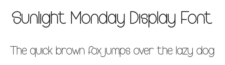 Sunlight Monday Display Font by creativeletter — Display Font
