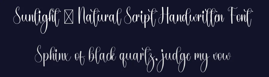 Sunlight – Natural Script Handwritten Font by freshtypeink — Script Handwritten Font — thumbnail 2