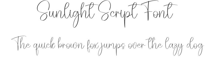 Sunlight Script Font by creativeletter — Script Handwritten Font