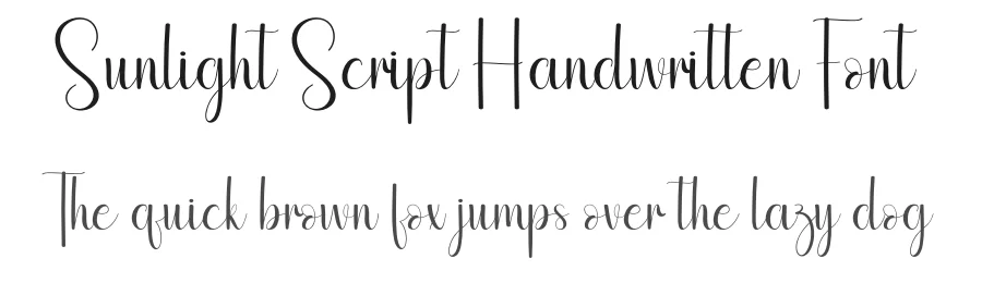 Sunlight Script Handwritten Font by andikastudio — Script Handwritten Font