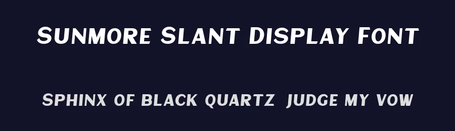Sunmore Slant Display Font by Viaction Type — Sans Serif Font — thumbnail 2