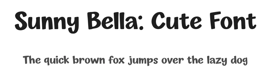 Sunny Bella: Cute Font by letterhanna — Script Handwritten Font