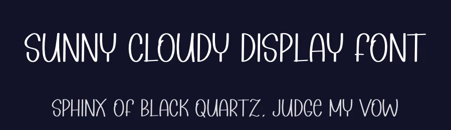 Sunny Cloudy Display Font by andikastudio — Display Font — thumbnail 2