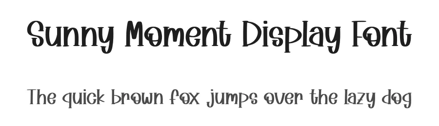 Sunny Moment Display Font by Craftedtype — Decorative Font