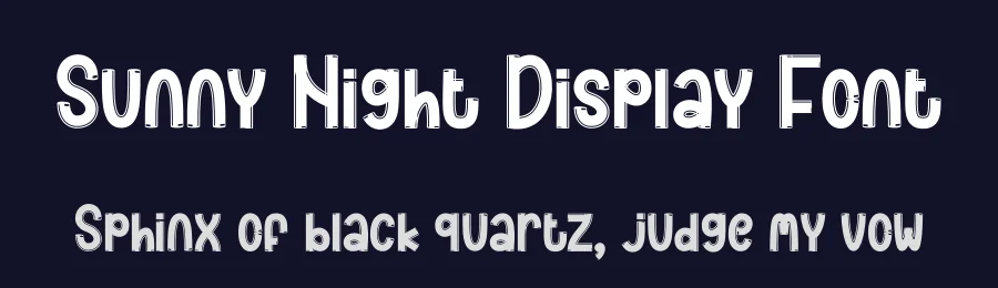 Sunny Night Display Font by creativeletter — Display Font — thumbnail 2