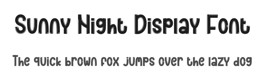 Sunny Night Display Font by creativeletter — Display Font