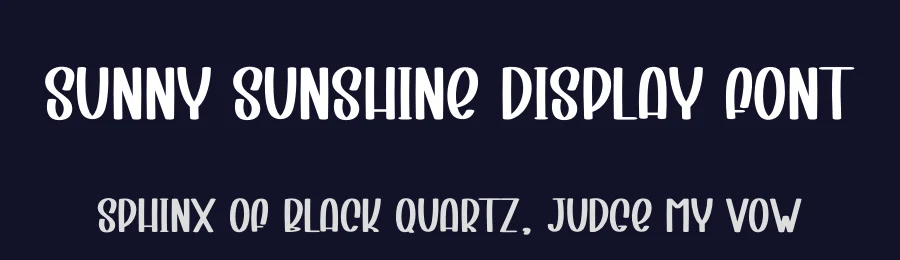 Sunny Sunshine Display Font by creativeletter — Display Font — thumbnail 2
