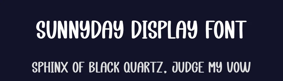 Sunnyday Display Font by creativeletter — Display Font — thumbnail 2