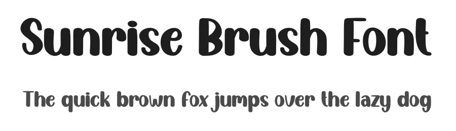 Sunrise Brush Font by creativeletter — Display Font