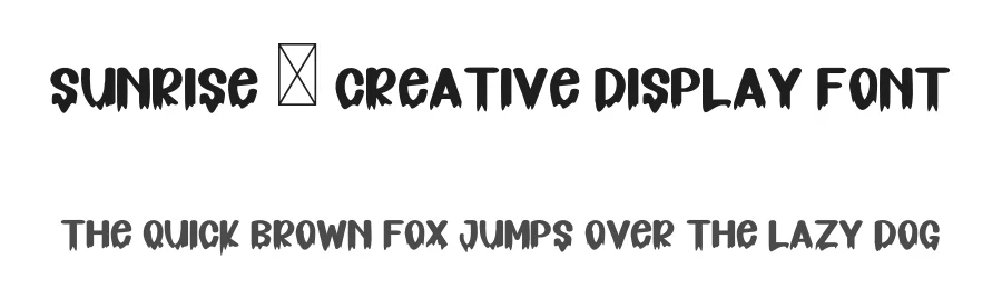 Sunrise – Creative Display Font by freshtypeink — Display Font