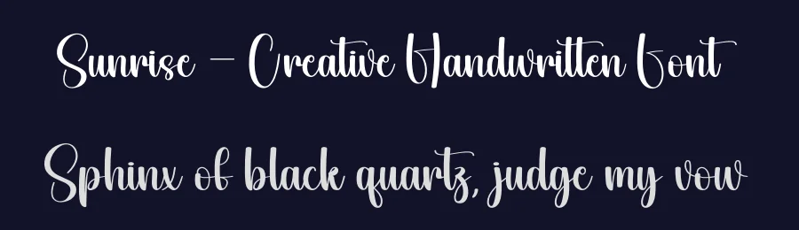 Sunrise – Creative Handwritten Font by creativeletter — Script Handwritten Font — thumbnail 2