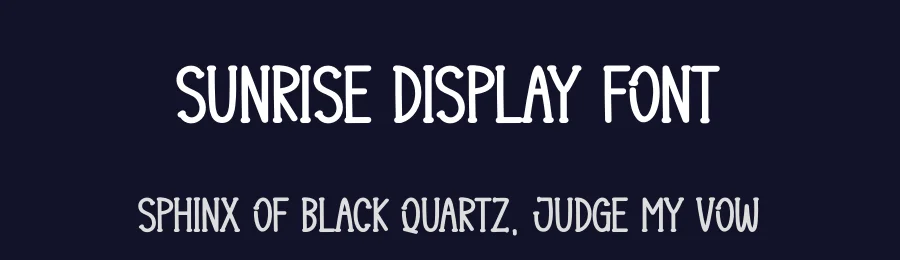 Sunrise Display Font by creativeletter — Display Font — thumbnail 2