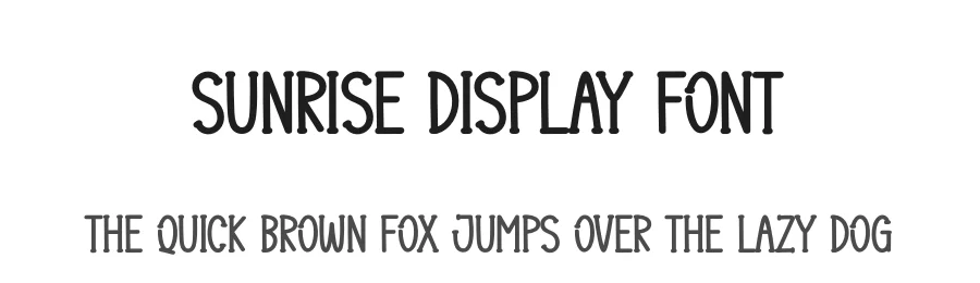 Sunrise Display Font by creativeletter — Display Font