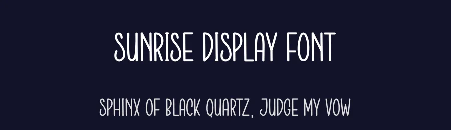 Sunrise Display Font by creativeletter — Display Font — thumbnail 2