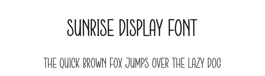 Sunrise Display Font by creativeletter — Display Font