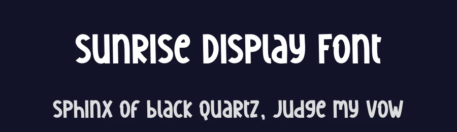 Sunrise Display Font by creativeletter — Display Font — thumbnail 2