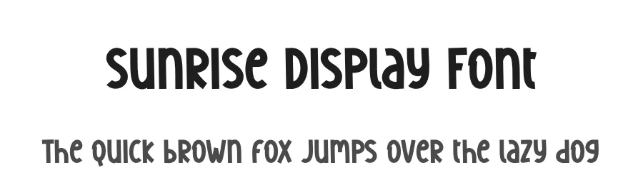 Sunrise Display Font by creativeletter — Display Font