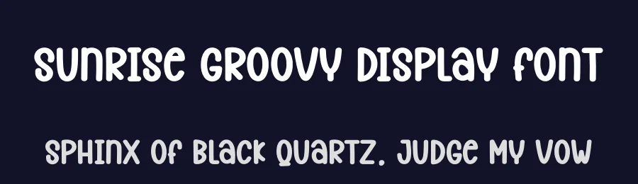 Sunrise Groovy Display Font by creativeletter — Display Font — thumbnail 2