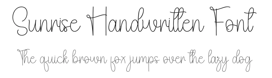 Sunrise Handwritten Font by andikastudio — Script Handwritten Font