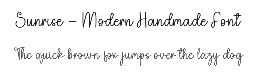 Sunrise – Modern Handmade Font by andikastudio — Script Handwritten Font