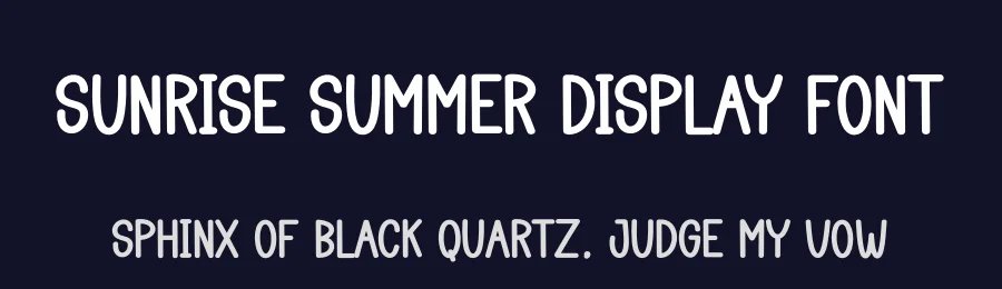 Sunrise Summer Display Font by creativeletter — Display Font — thumbnail 2
