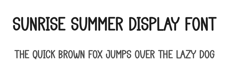 Sunrise Summer Display Font by creativeletter — Display Font