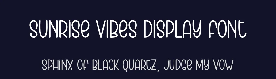 Sunrise Vibes Display Font by creativeletter — Display Font — thumbnail 2