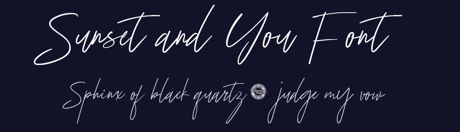 Sunset and You Font by CalligraphyFonts.net — Script Handwritten Font — thumbnail 2