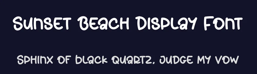 Sunset Beach Display Font by creativeletter — Display Font — thumbnail 2