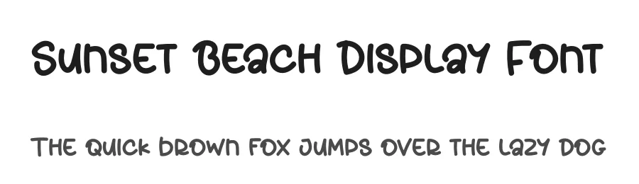 Sunset Beach Display Font by creativeletter — Display Font