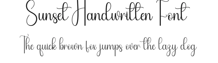 Sunset Handwritten Font by andikastudio — Script Handwritten Font