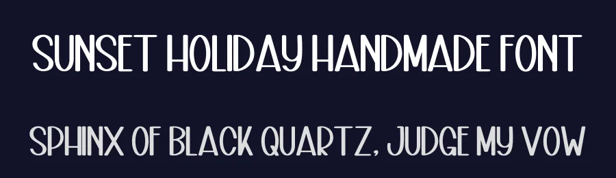Sunset Holiday Handmade Font by freshtypeink — Display Font — thumbnail 2